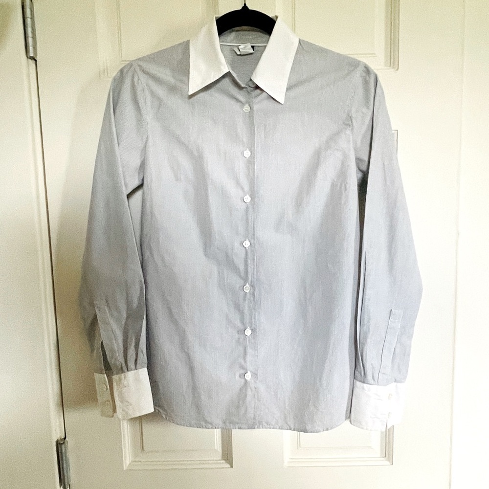 J. Crew Kathryn Pin Stripe Button Down Shirt XS
